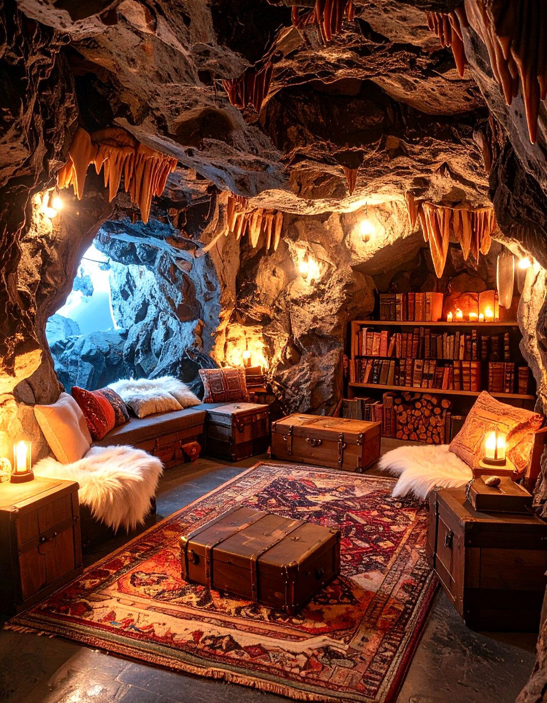 Secret Cave Reading Hideout - 24 kids reading nook ideas