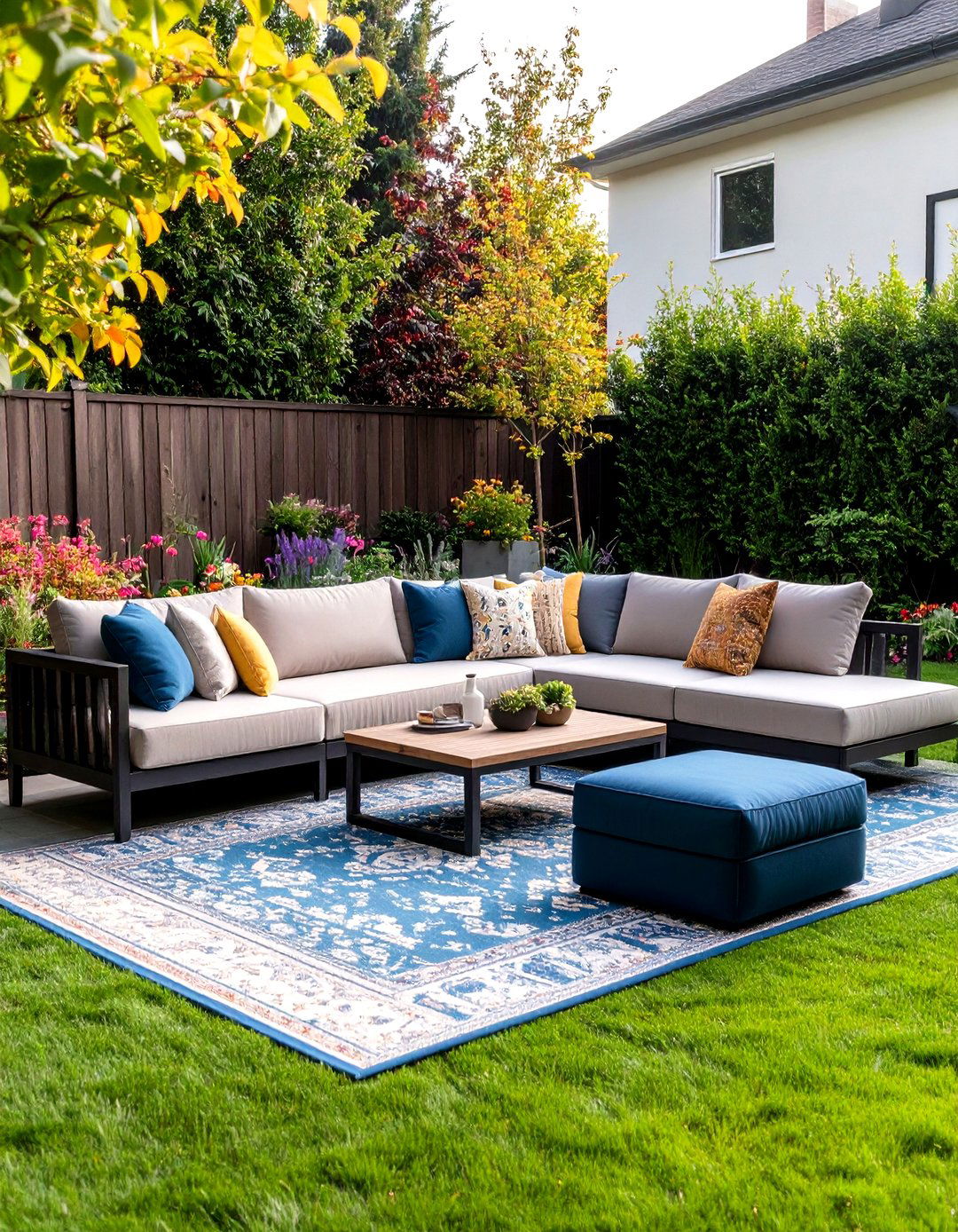 Sectional Furniture Patio - 24 Small Backyard Patio Ideas