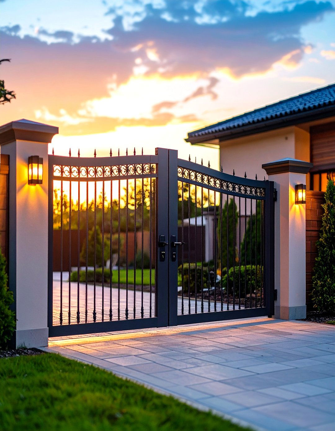 Security Focused Fortress Style Gates - 24 Driveway Gate Ideas