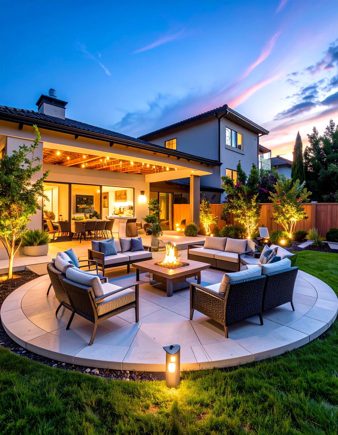 Semi Circle Patio with Smart Technology Integration - 24 Semi Circle Patio Ideas and Inspiration