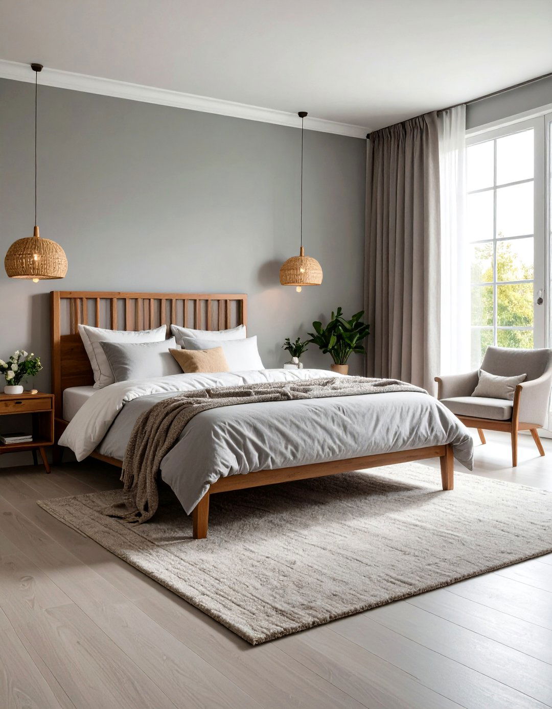 Serene Grey and White Guest Bedroom - 24 Grey and White House Interior Design Ideas