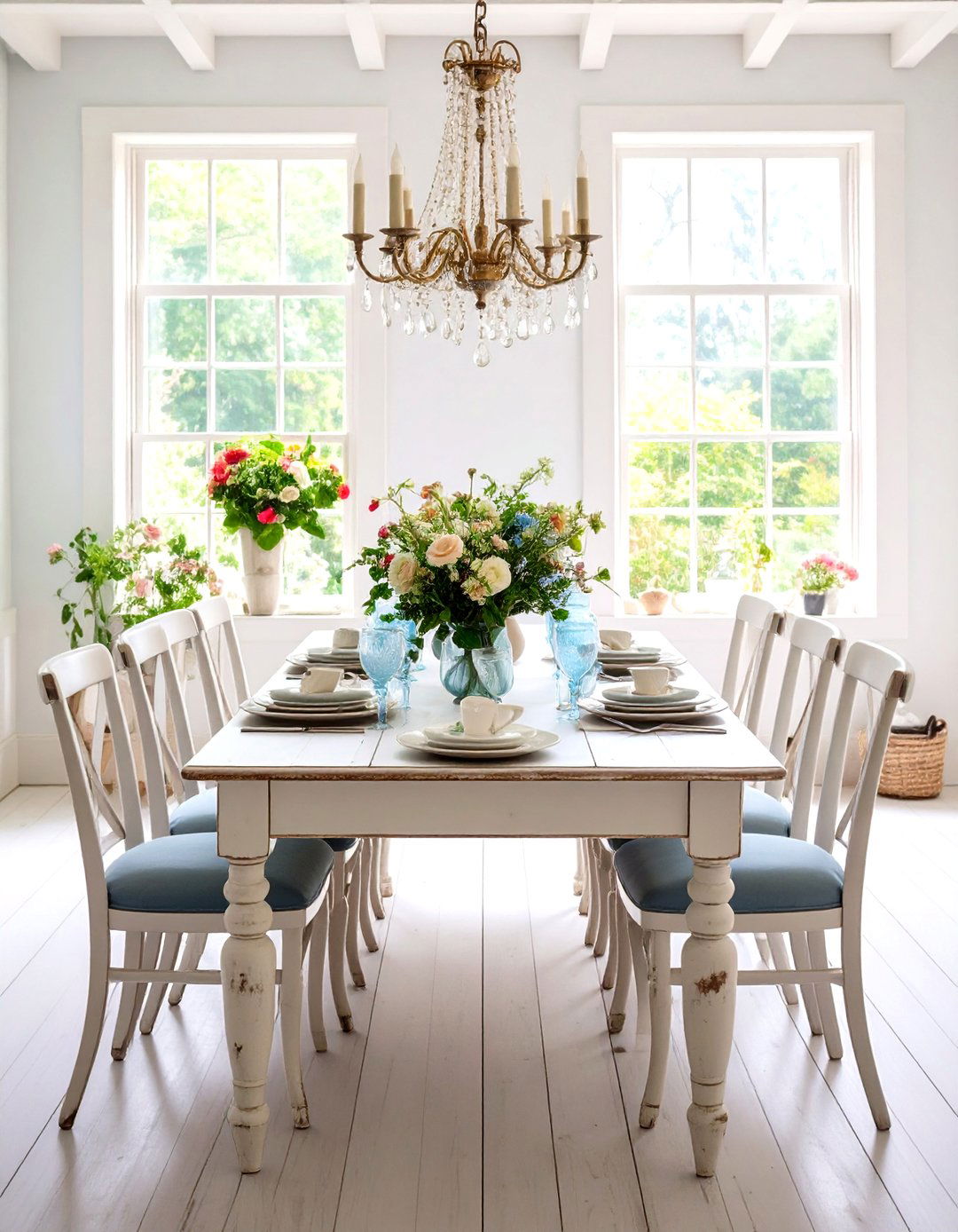 Shabby Chic Distressed Furniture Pieces - 24 cottage dining room ideas