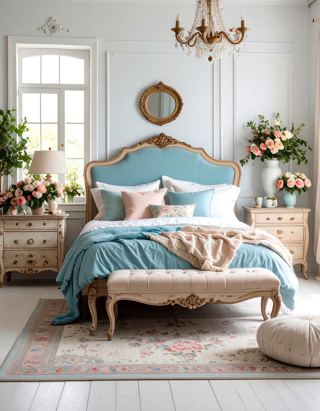 Shabby Chic Distressed Furniture - 24 Country Bedroom Ideas