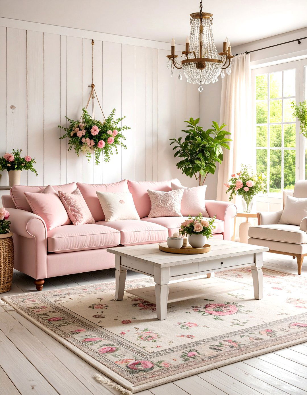 Shabby Chic Living Room with Distressed Furniture and Soft Pastels - 24 Cozy Living Room Ideas
