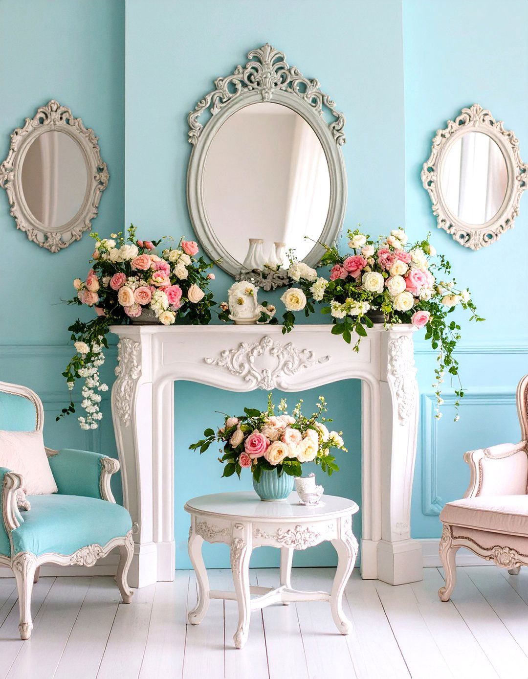 Shabby Chic Pastels - 24 Spring Mantel Decor Ideas