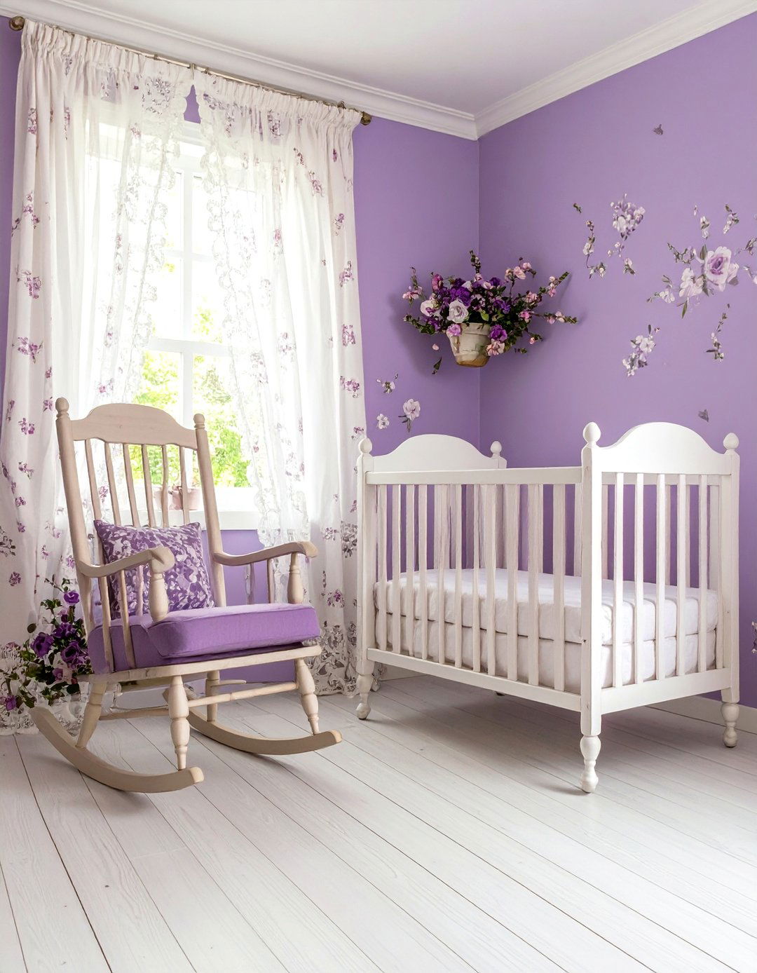 Shabby Chic Purple Vintage Nursery - 24 Purple Nursery Ideas