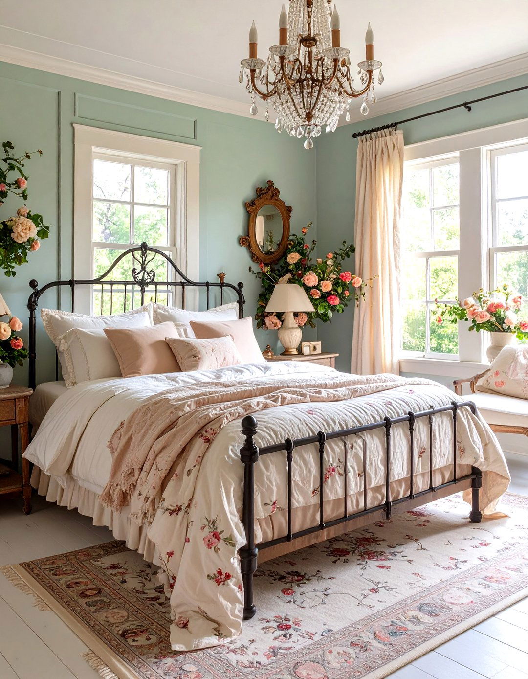 Shabby Chic Romance Bedroom - 24 Aesthetic Room Ideas