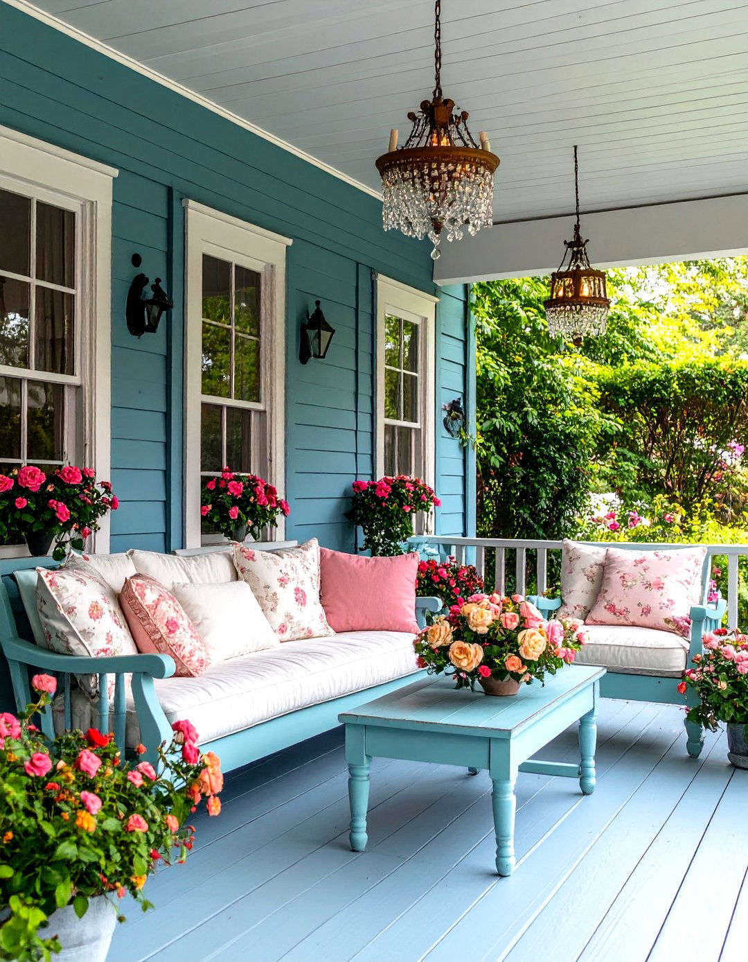 Shabby Chic Three Season Porch - 24 Three Season Porch Ideas