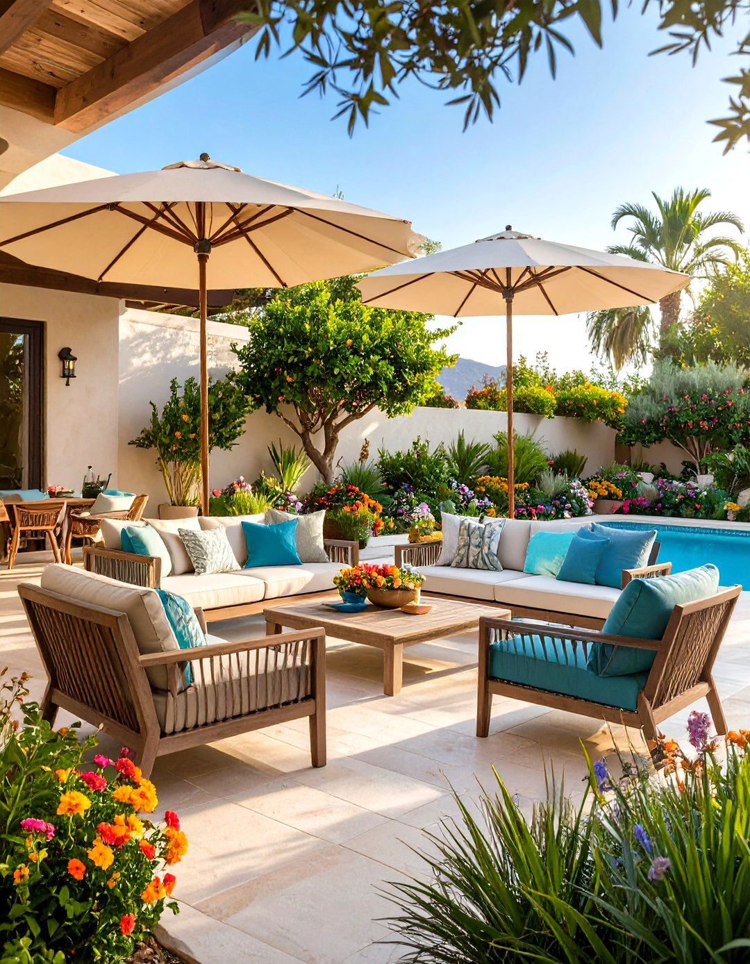 Shade Garden Mediterranean Retreat - 24 Mediterranean Patio Ideas