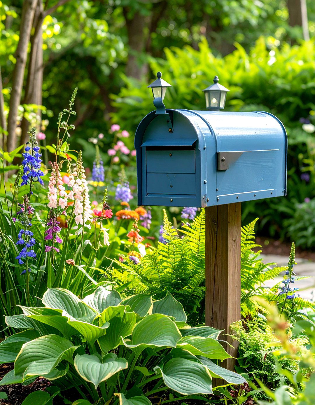 Shade Garden Sanctuary - 24 Mailbox Landscaping Ideas