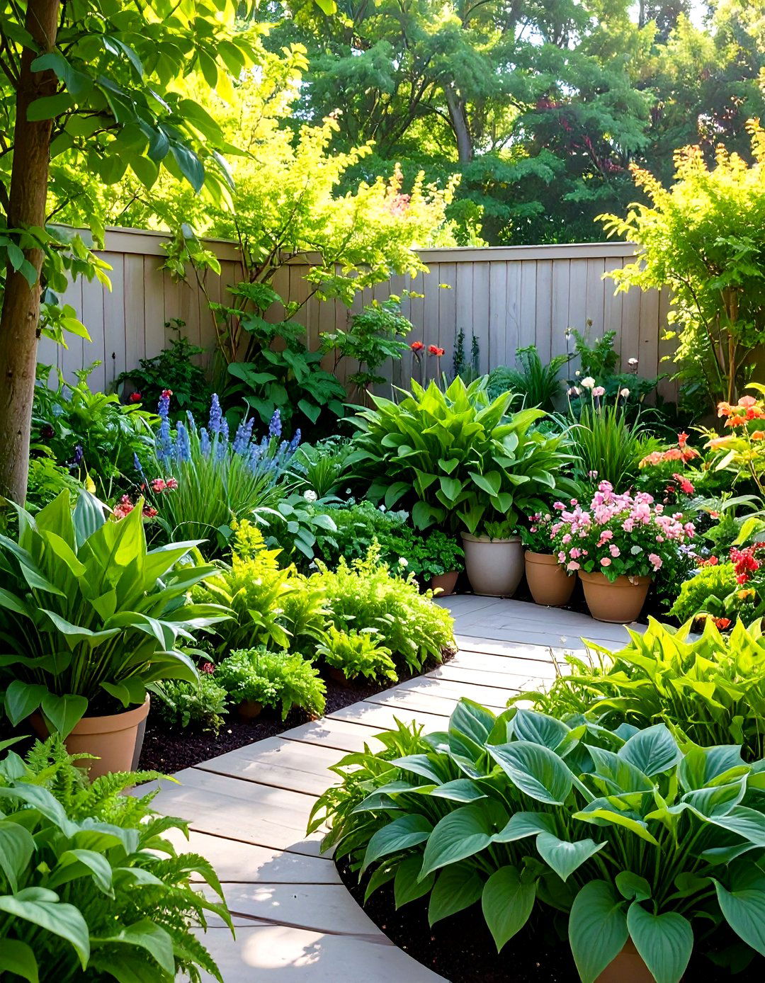 Shade Garden Sanctuary Design - 24 Deck Decorating Ideas With Plant