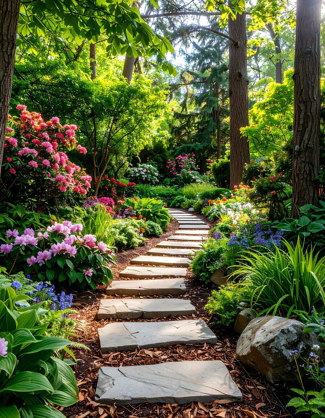Shade Garden Woodland Retreat - 24 Small Front Yard Landscaping Ideas