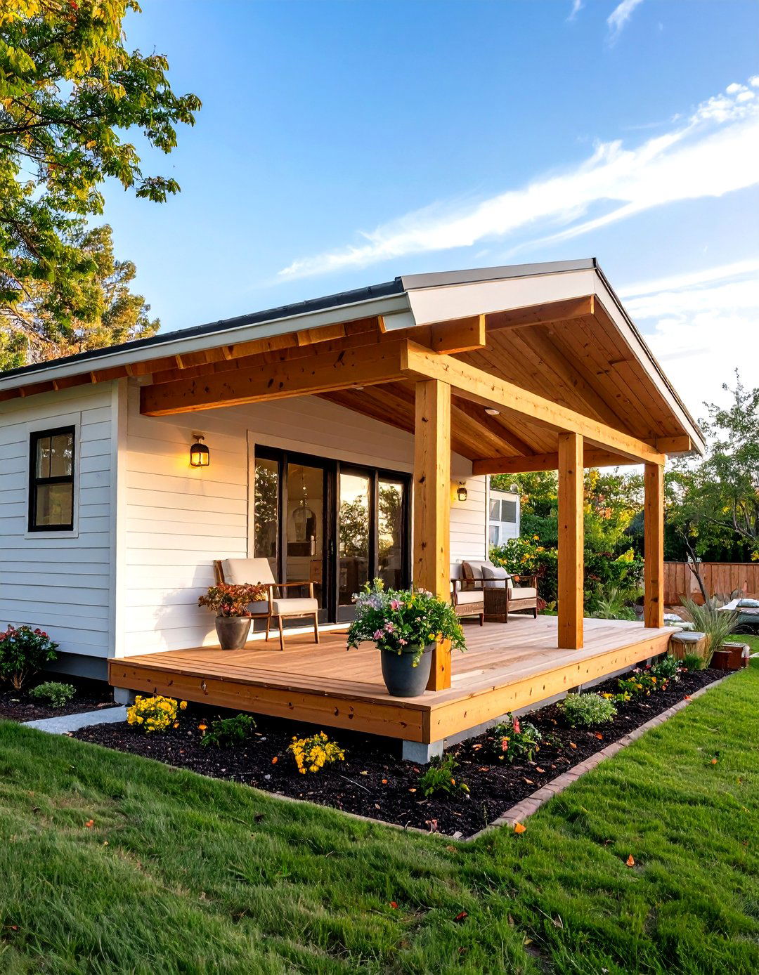 Shed Roof Porch Designs - 24 Mobile Home Porch Ideas