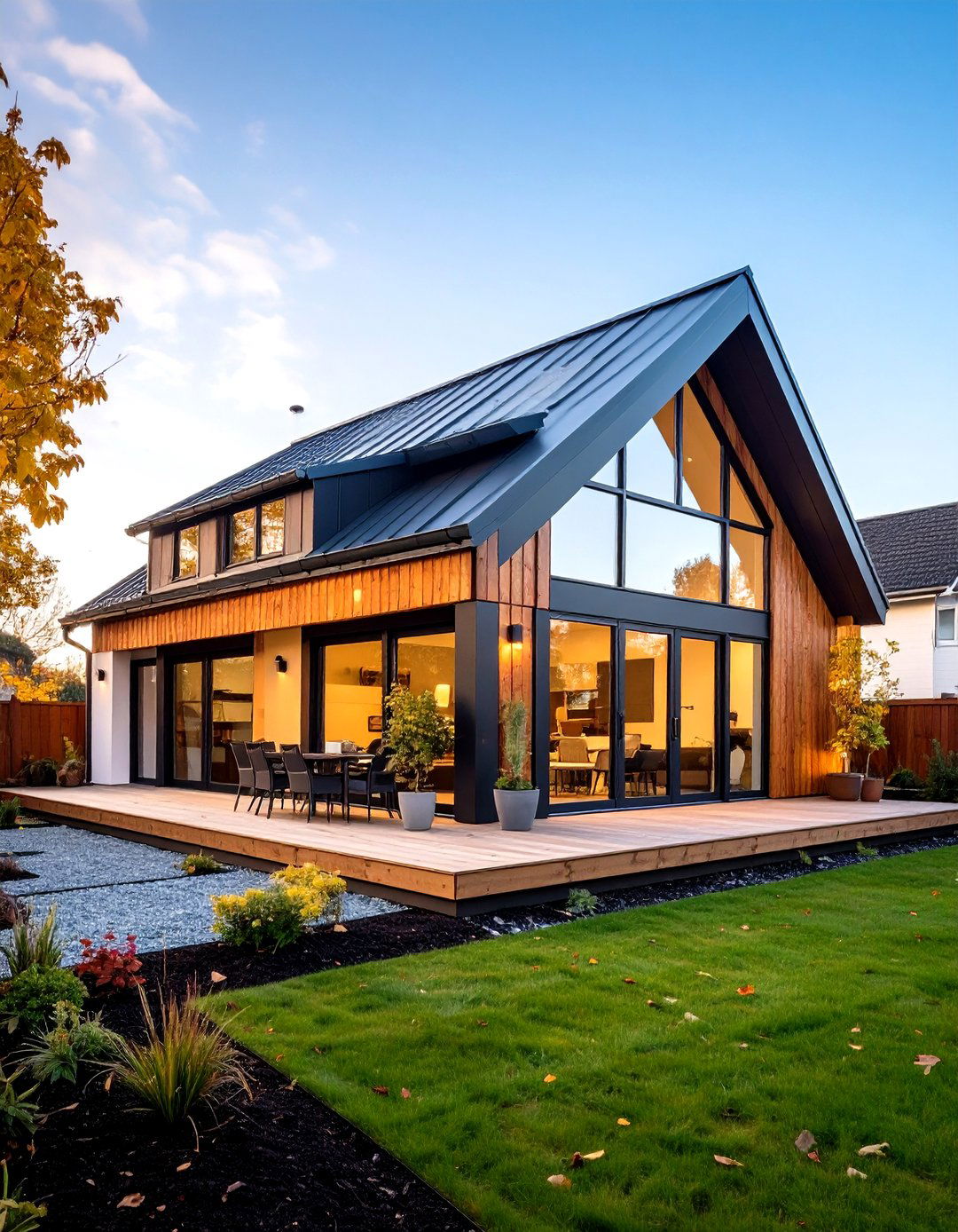 Shed Style Angled Gable Roof - 24 Gable Patio Roof Design Ideas