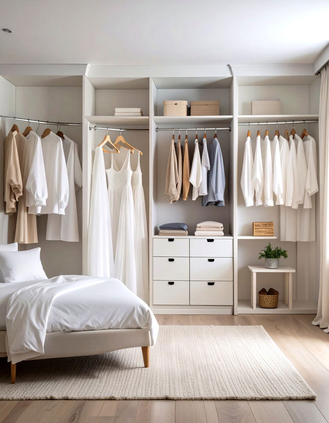 Sheer Voile Closet Panels - 24 closet curtain ideas