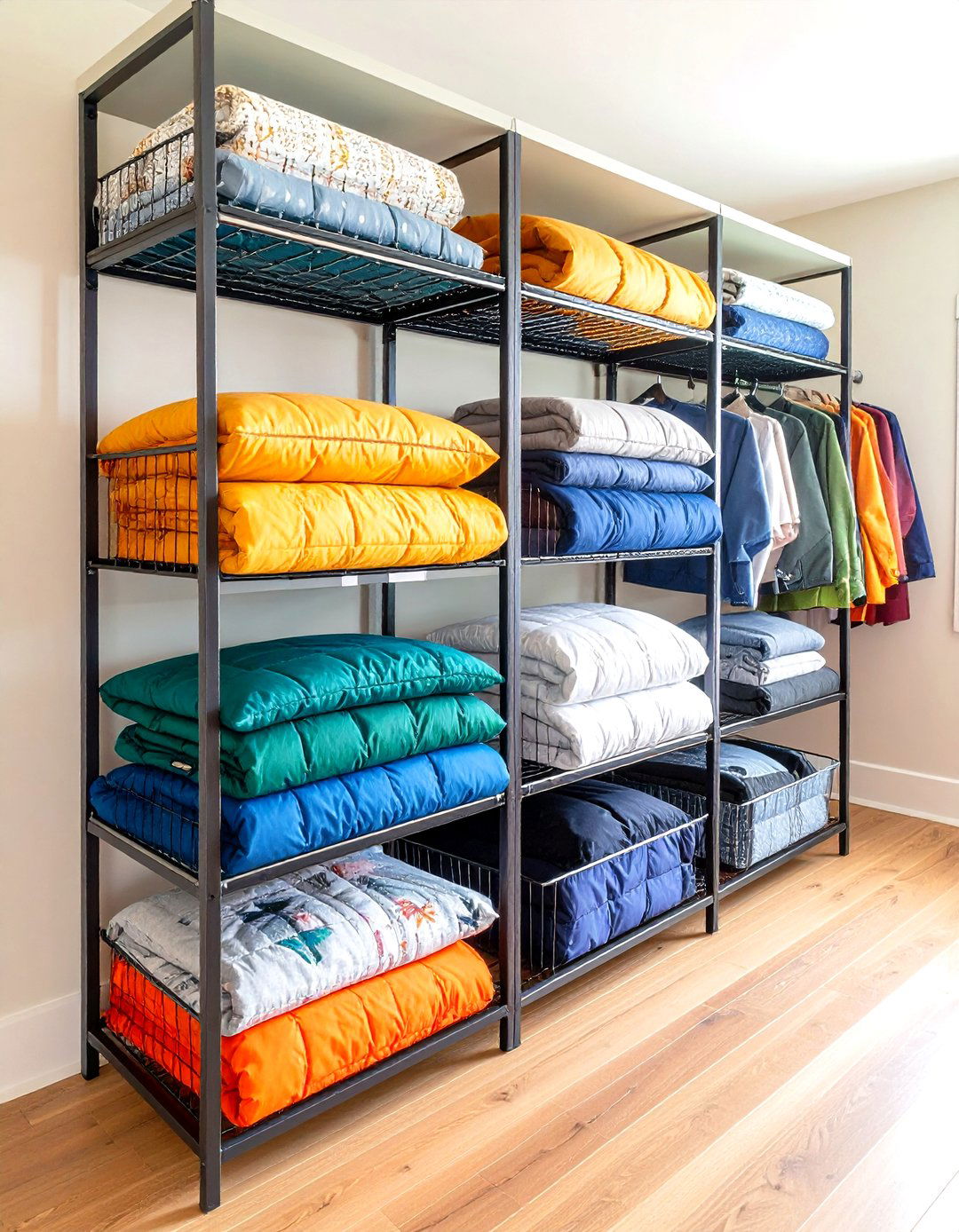 Shelf Divider Organization - 24 Comforter Storage Ideas