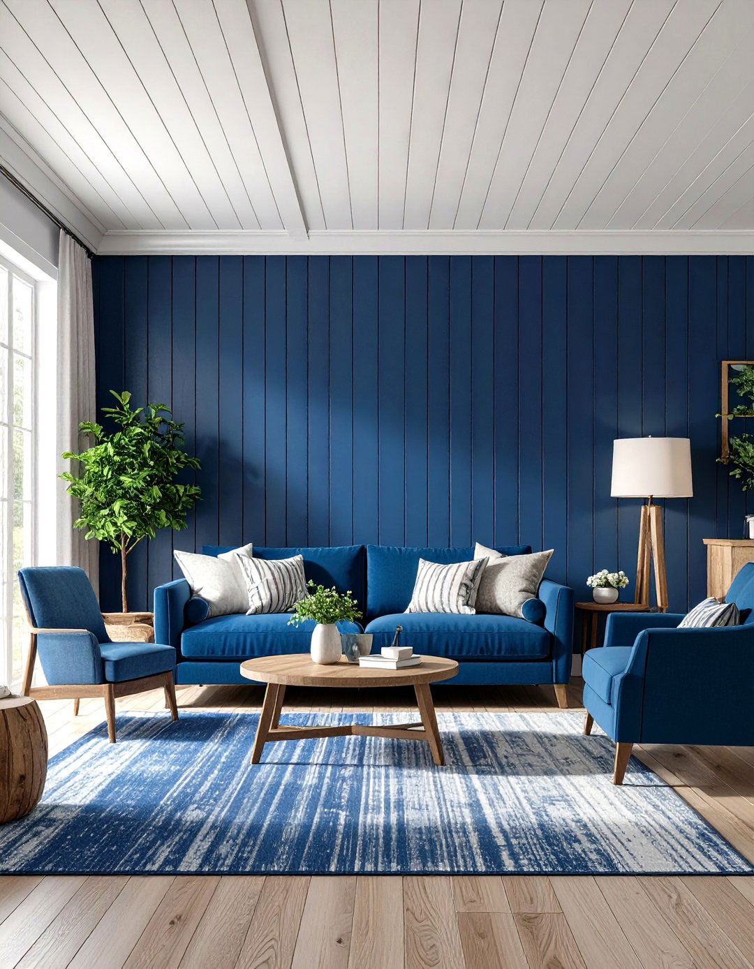 Shiplap Accent Wall in Bold Color - 24 Tv Accent Wall Ideas