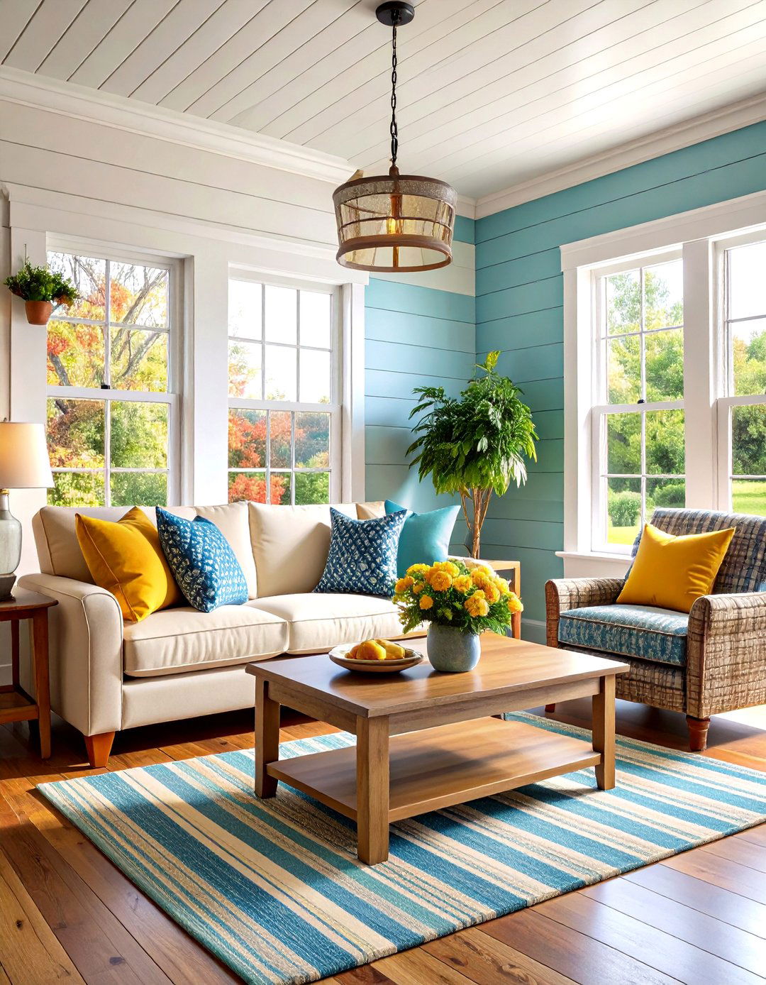 Shiplap Farmhouse Living Room Style - 24 Living Room Wainscoting Ideas