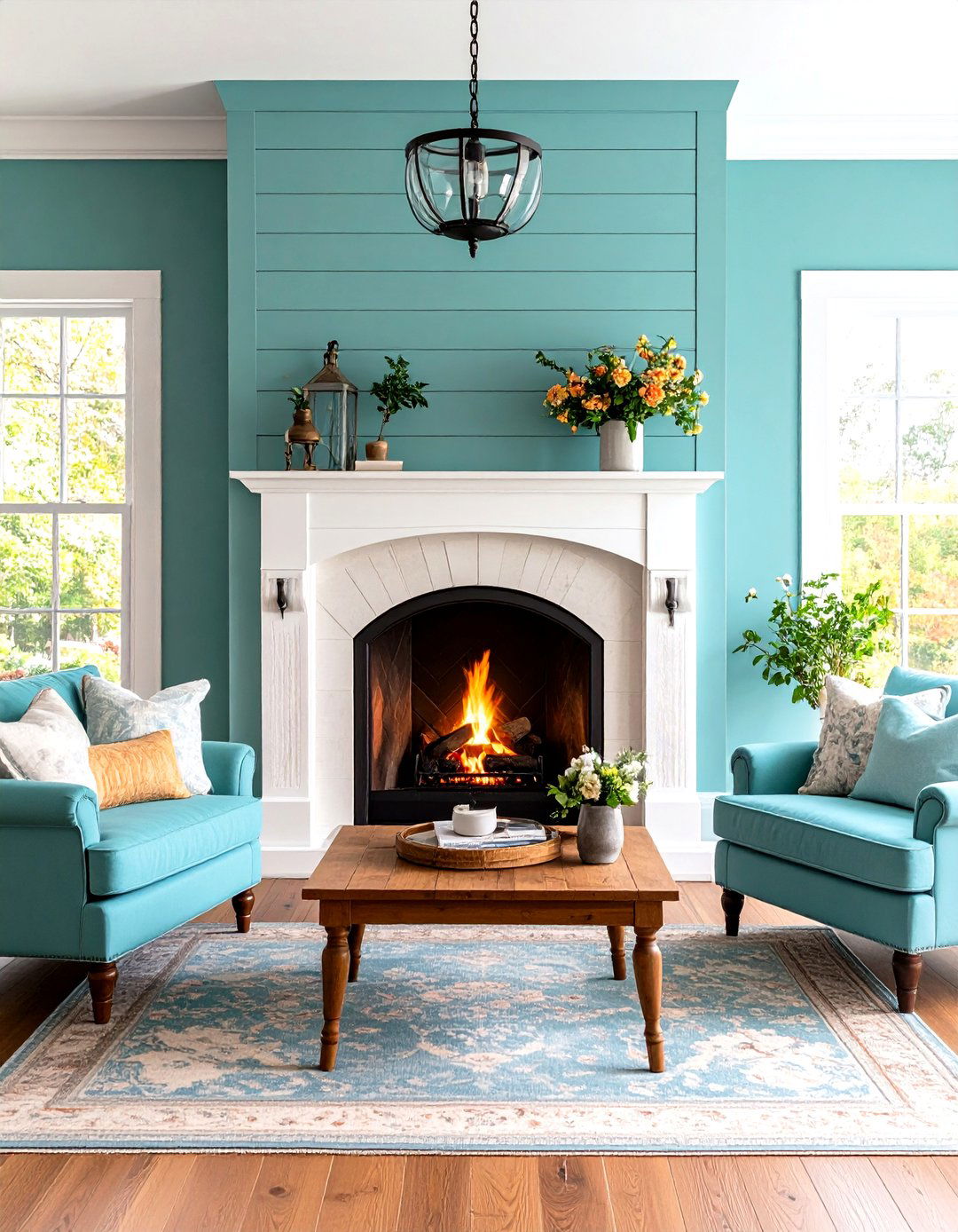 Shiplap Fireplace with Arched Opening Detail - 24 Shiplap Fireplace Ideas