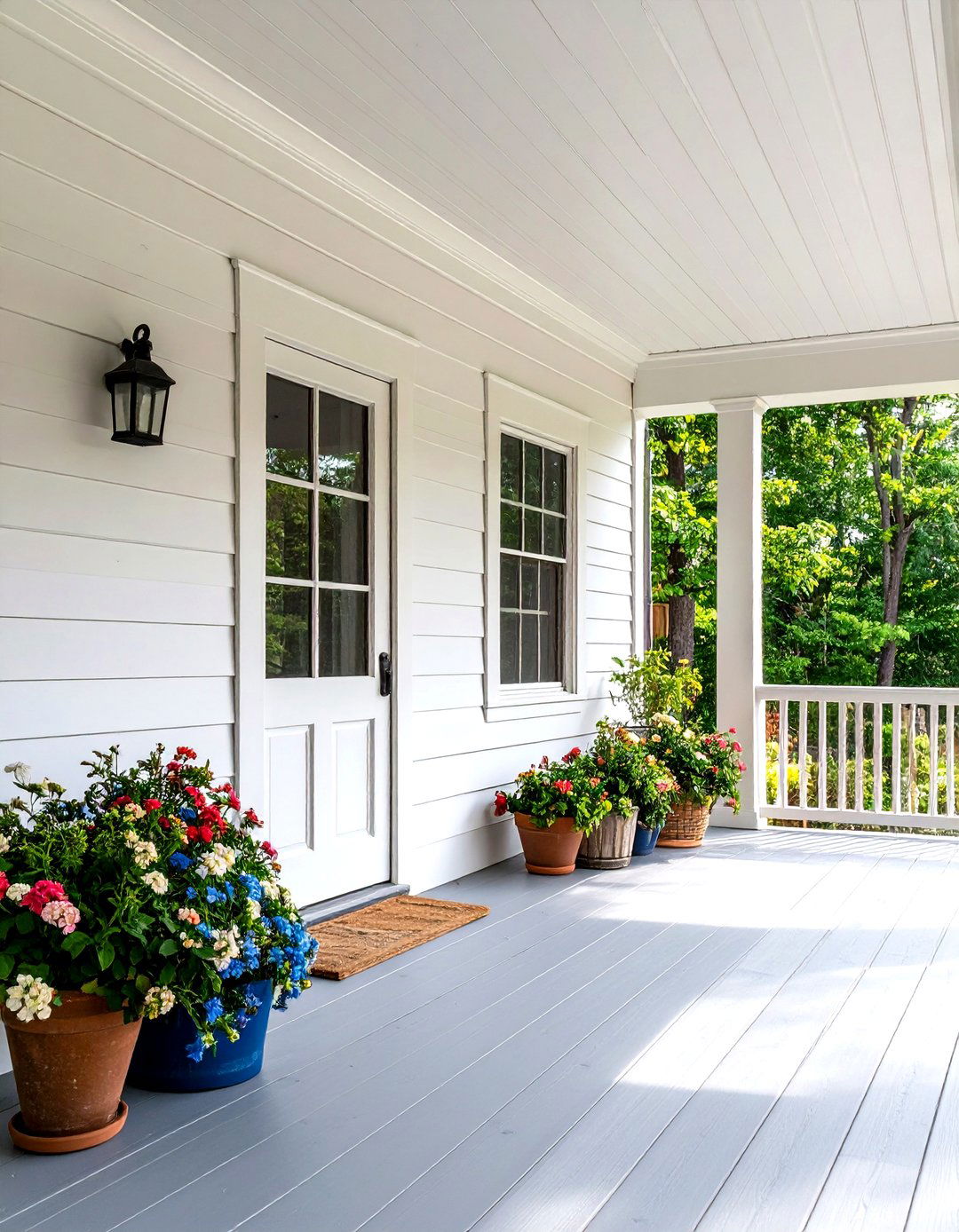 Shiplap Wall Treatment Character - 24 Rustic Front Porch Ideas