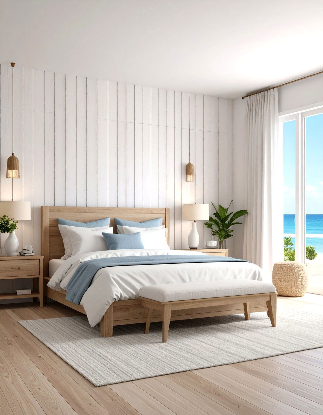 Shiplap Wood Accent Wall - 24 Bedroom Accent Wall Ideas