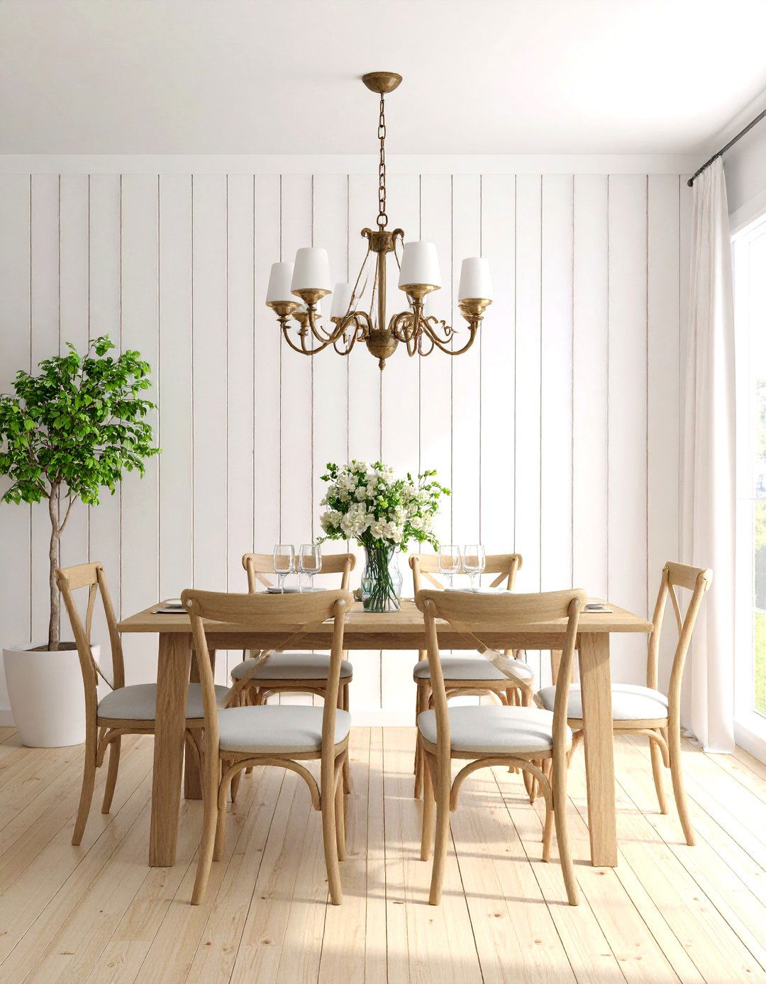Shiplap Wood Paneling Designs - 24 Dining Room Accent Wall Ideas