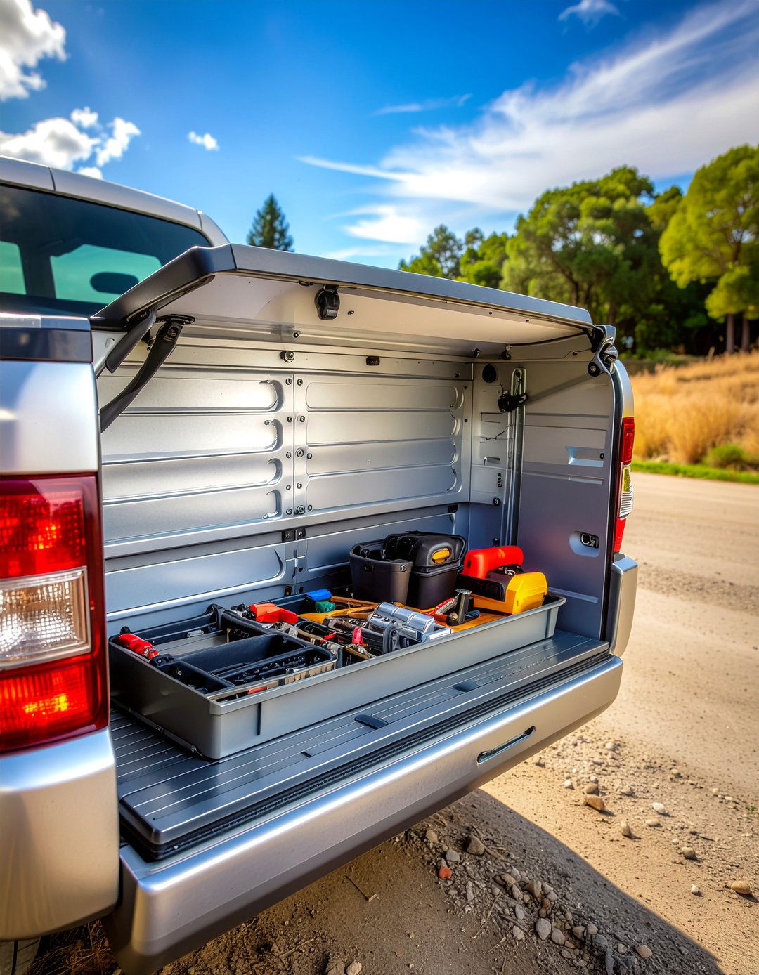 Side Mounted Wheel Well Storage - 24 Truck Bed Storage Ideas
