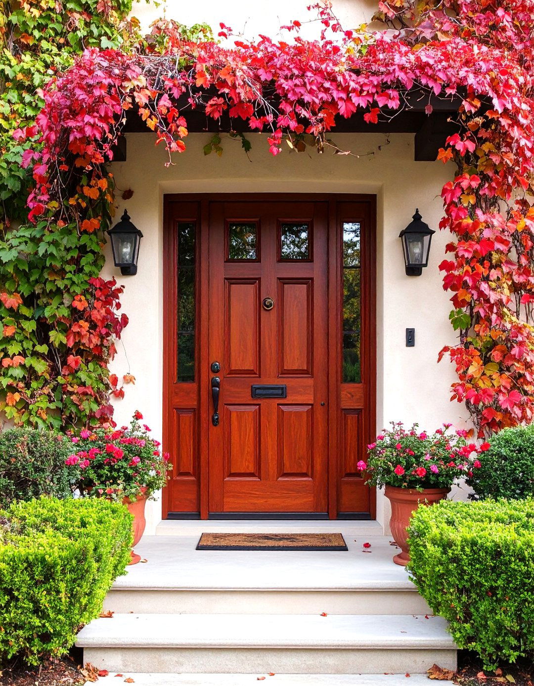 Sienna Brown Door with Tuscan Inspired Romance - 24 Brown House Front Door Colors