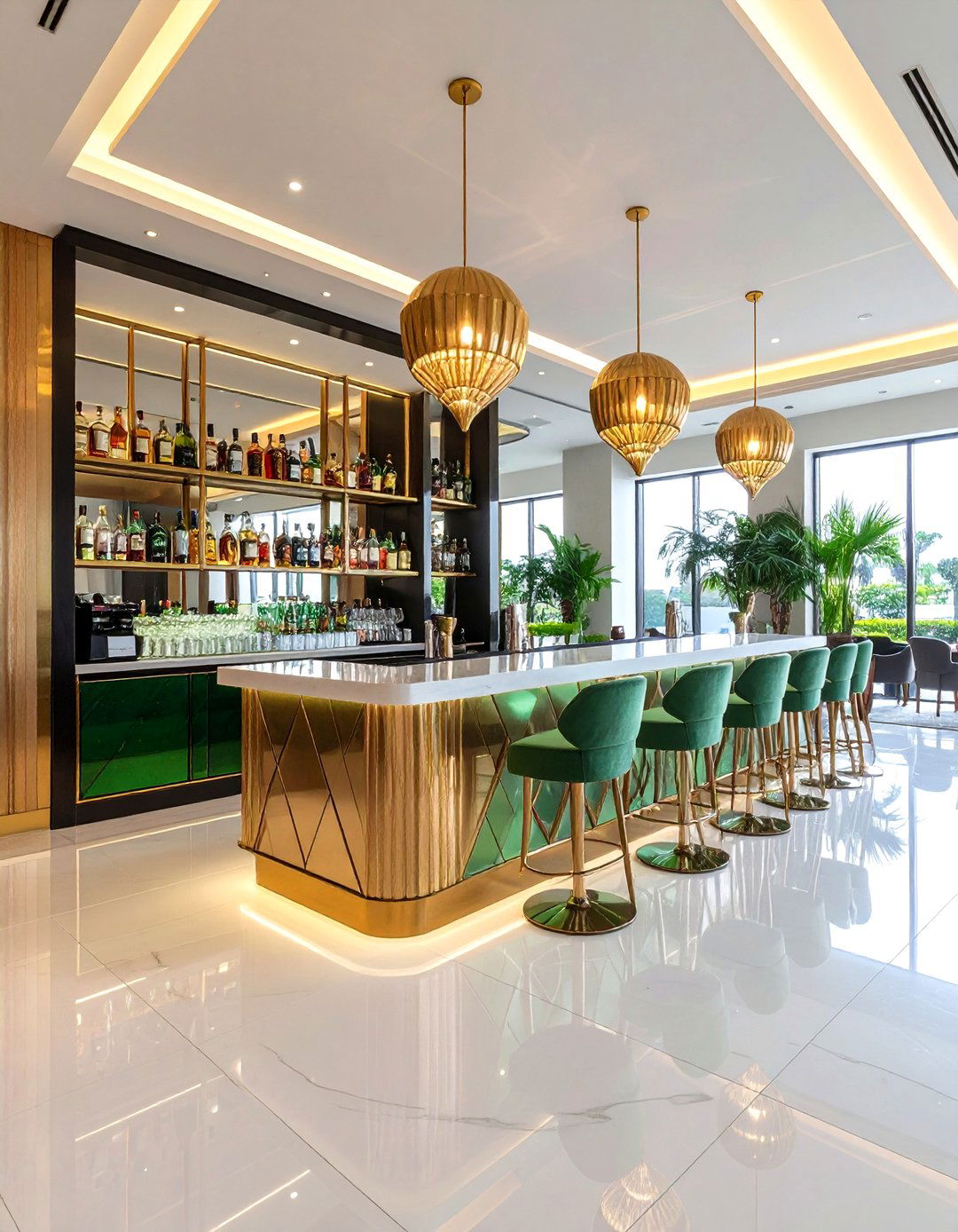 Signature Cocktails and Bar Setup - 24 Art Deco Wedding Ideas