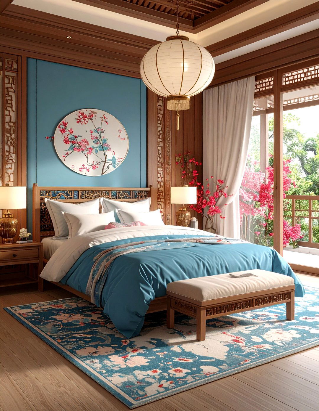 Silk Textile Chinoiserie Bedroom - 24 Chinoiserie Bedroom Ideas