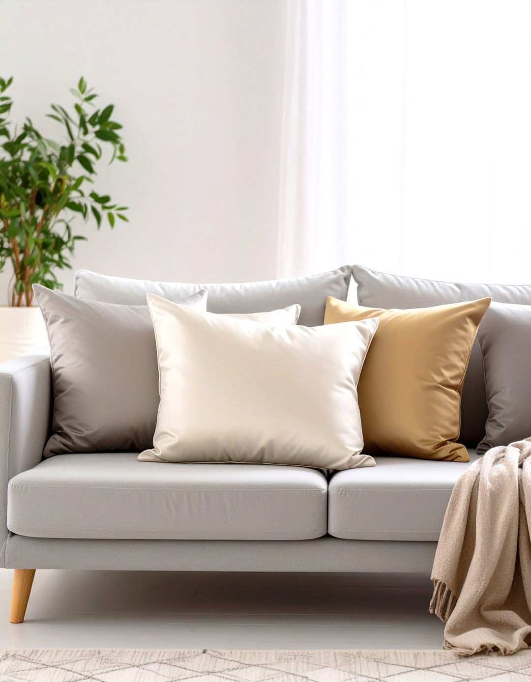 Silk Throw Pillow Textures - 24 Parisian-style Living Room Ideas