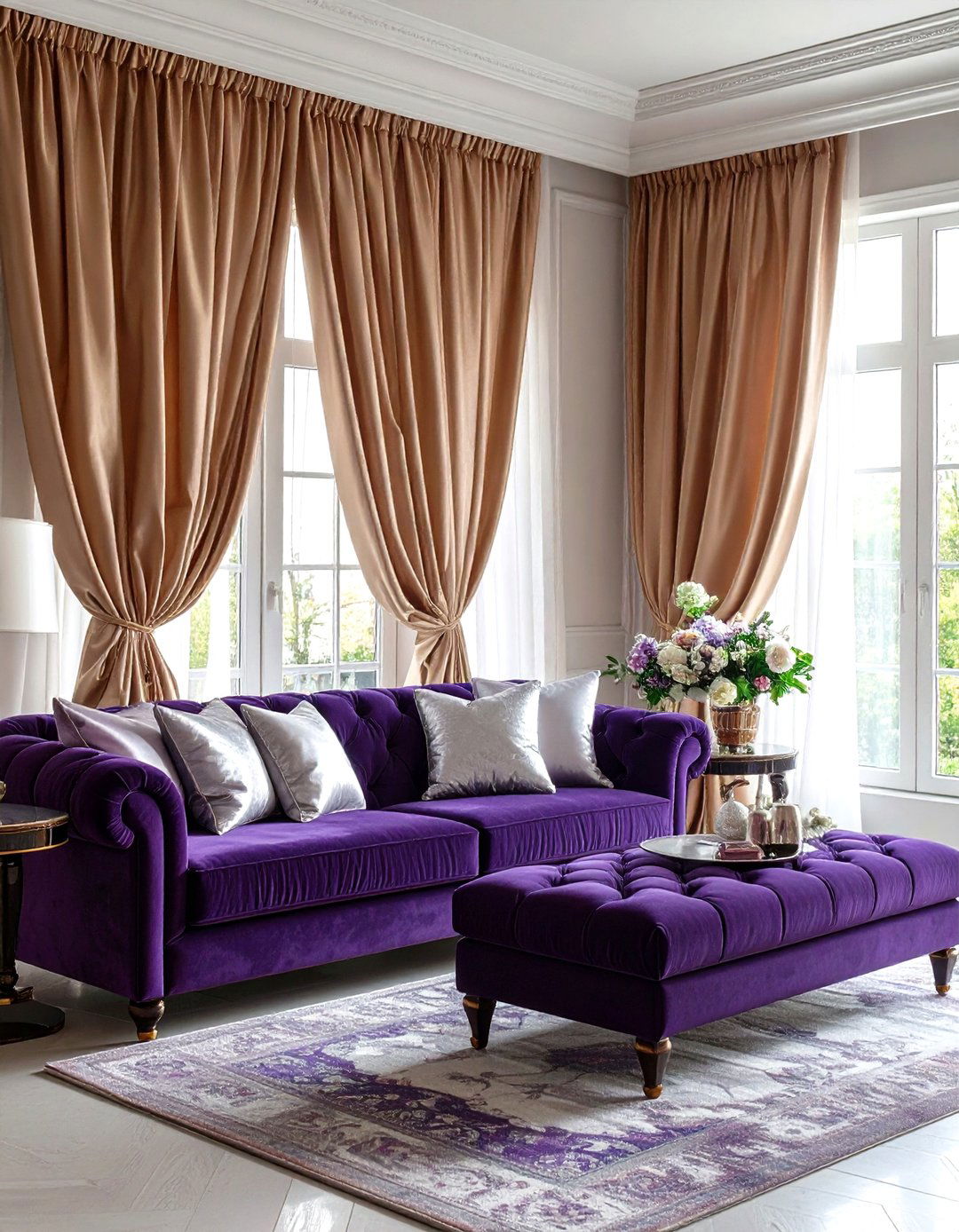 Silk and Velvet Textile Luxury - 24 Formal Living Room Ideas