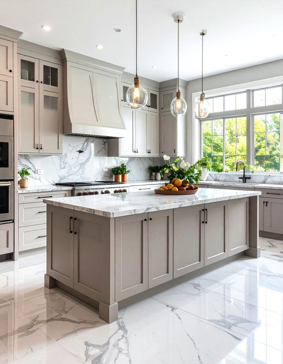 Silver Cloud Transitional Kitchen Balance - 24 Granite Kitchen Countertop Ideas