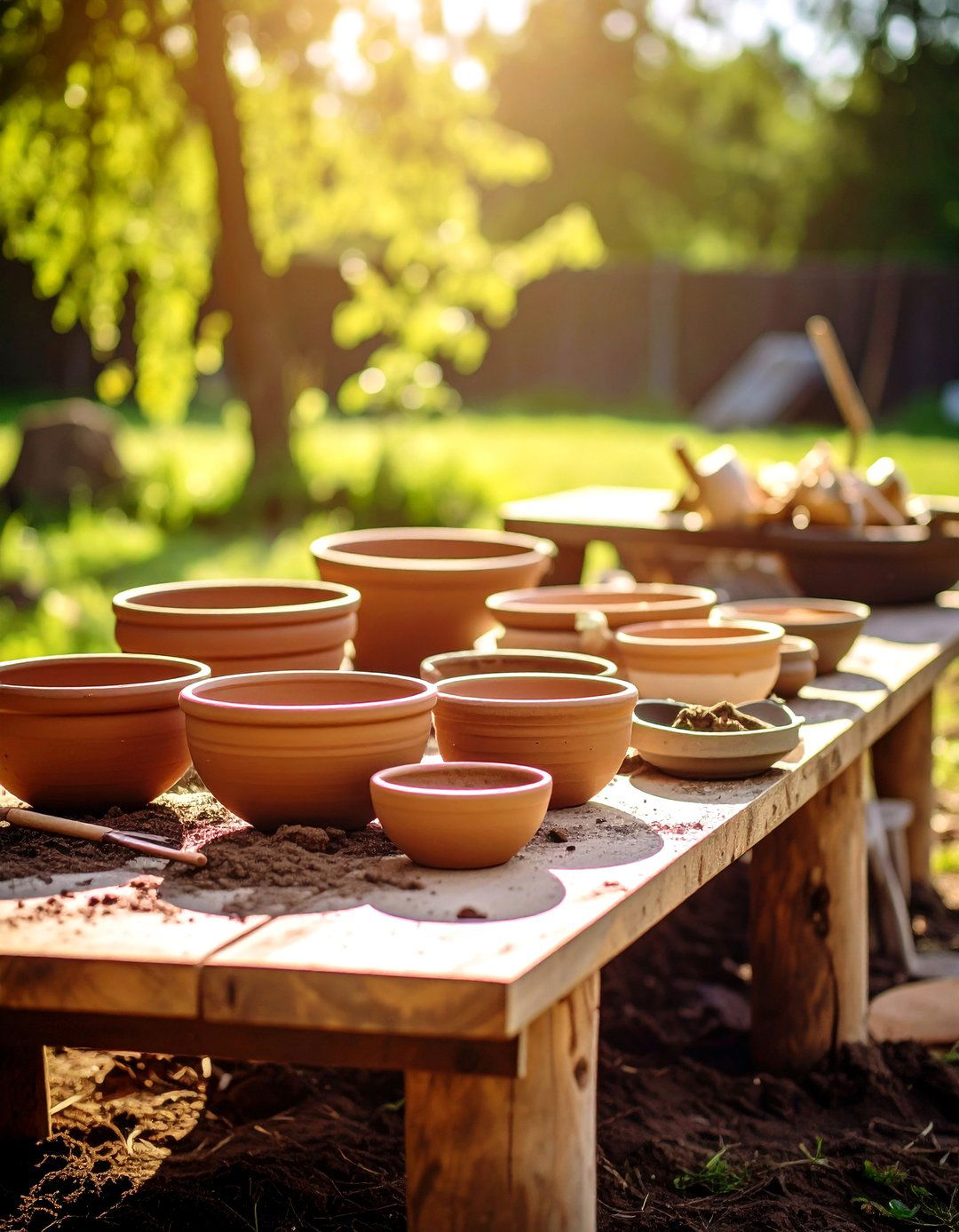 Simple Ground Level Mixing Zone - 24 Mud Kitchen Ideas for Kids
