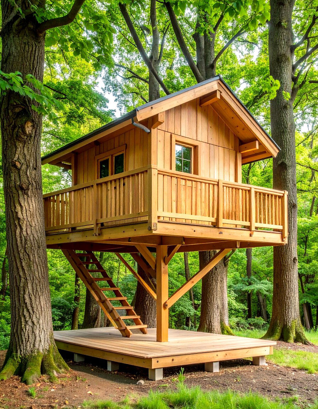 Simple Platform Tree House - 24 Tree House Ideas