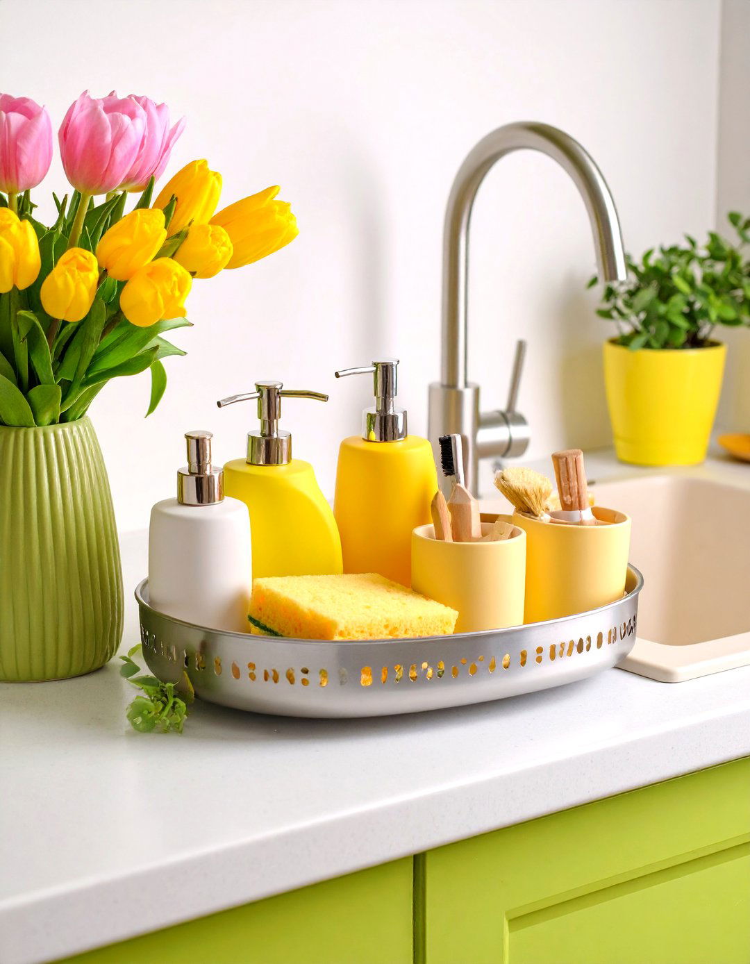 Sink Caddy Workstation Setup - 24 Kitchen Sink Organization Ideas