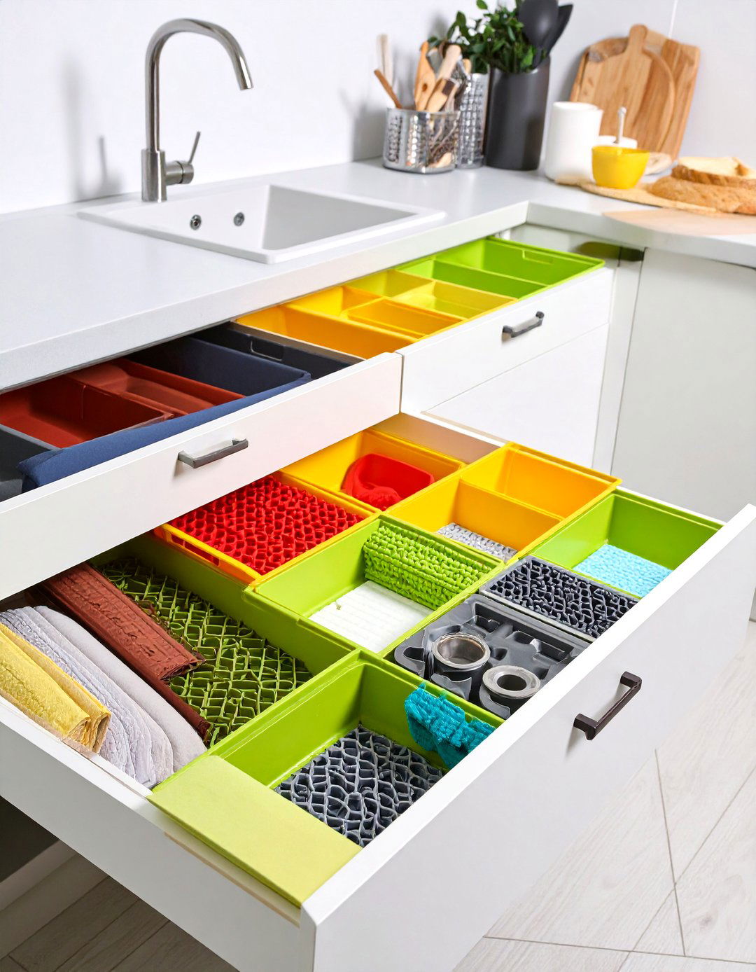 Sink Mat and Liner System - 24 Kitchen Sink Organization Ideas