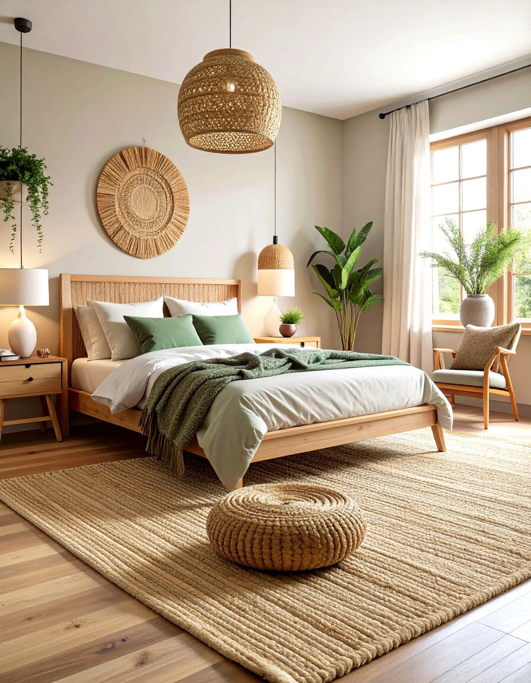 Sisal Natural Fiber Carpeting - 24 Bedroom Flooring Ideas