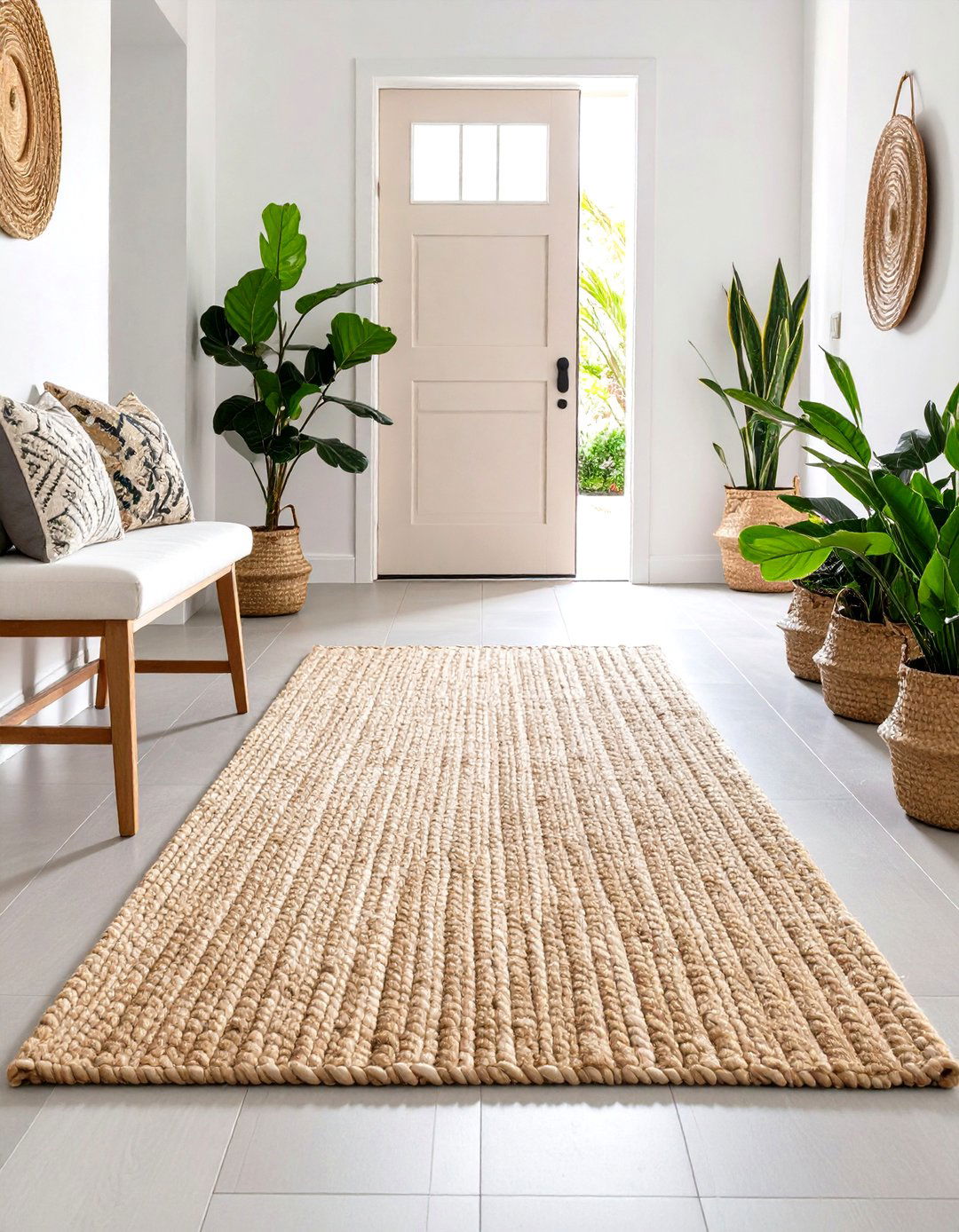 Sisal Natural Fiber Options - 24 Entryway Rug Ideas