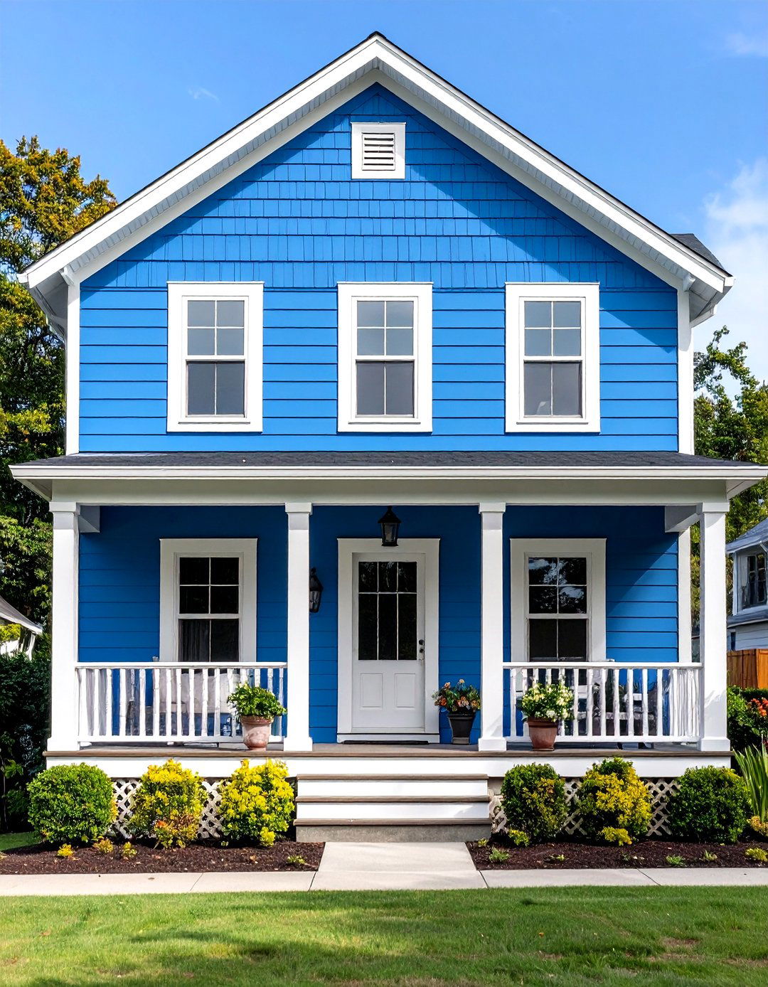 Sky Blue Lap Siding Coastal Retreat - 24 Blue House Siding With White Trim