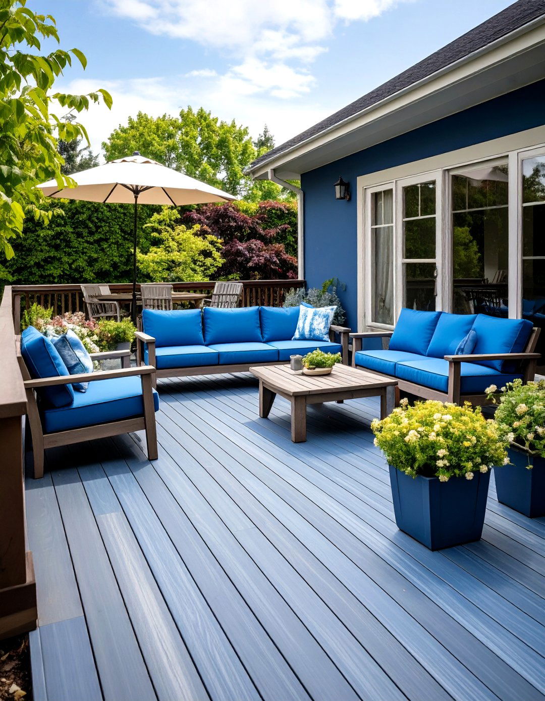 Slate Blue Elegance - 24 Deck Color Ideas
