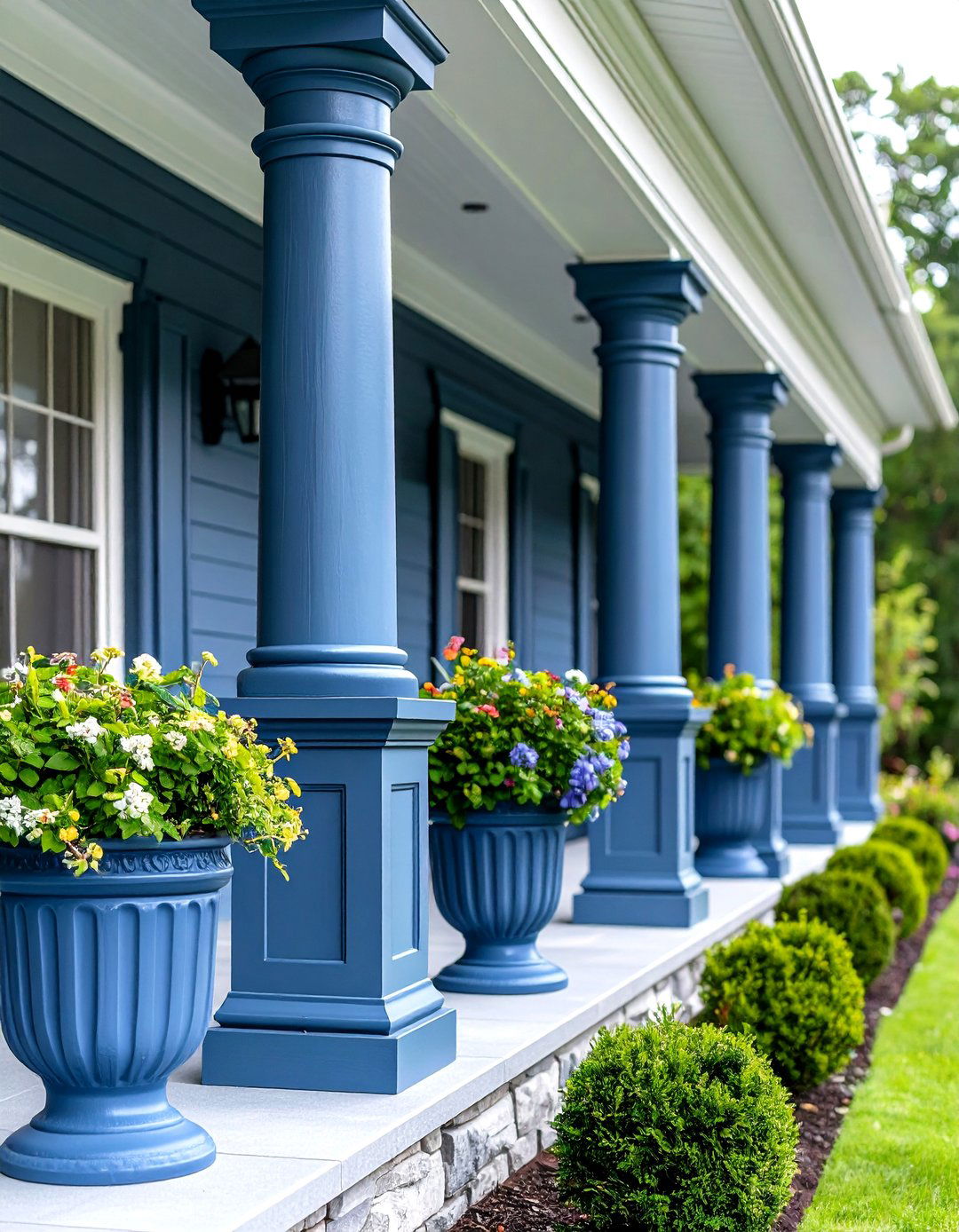 Slate Gray Columns - 24 Porch Paint Colors
