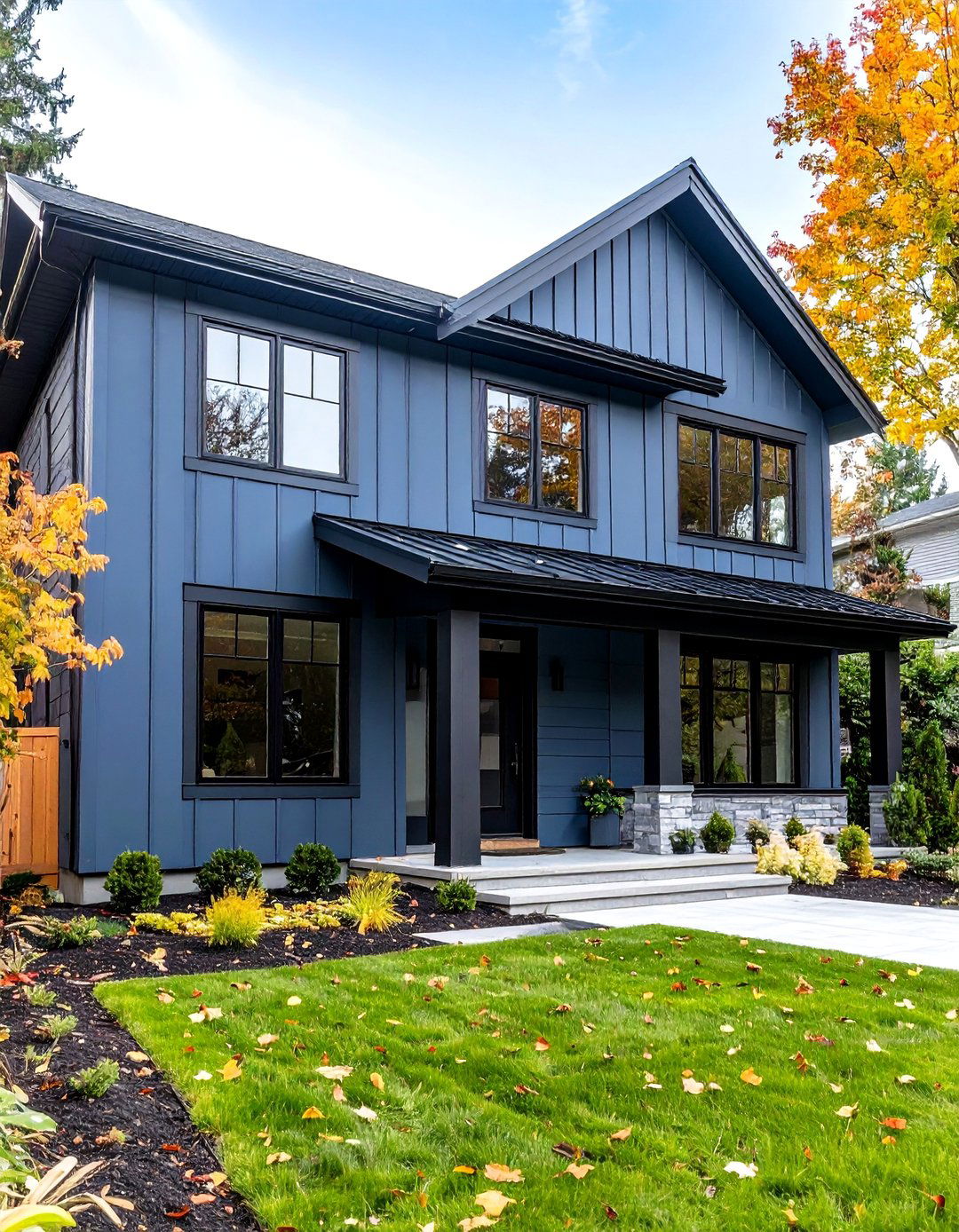 Slate Gray Modern Minimalism - 24 Board and Batten Siding Colors
