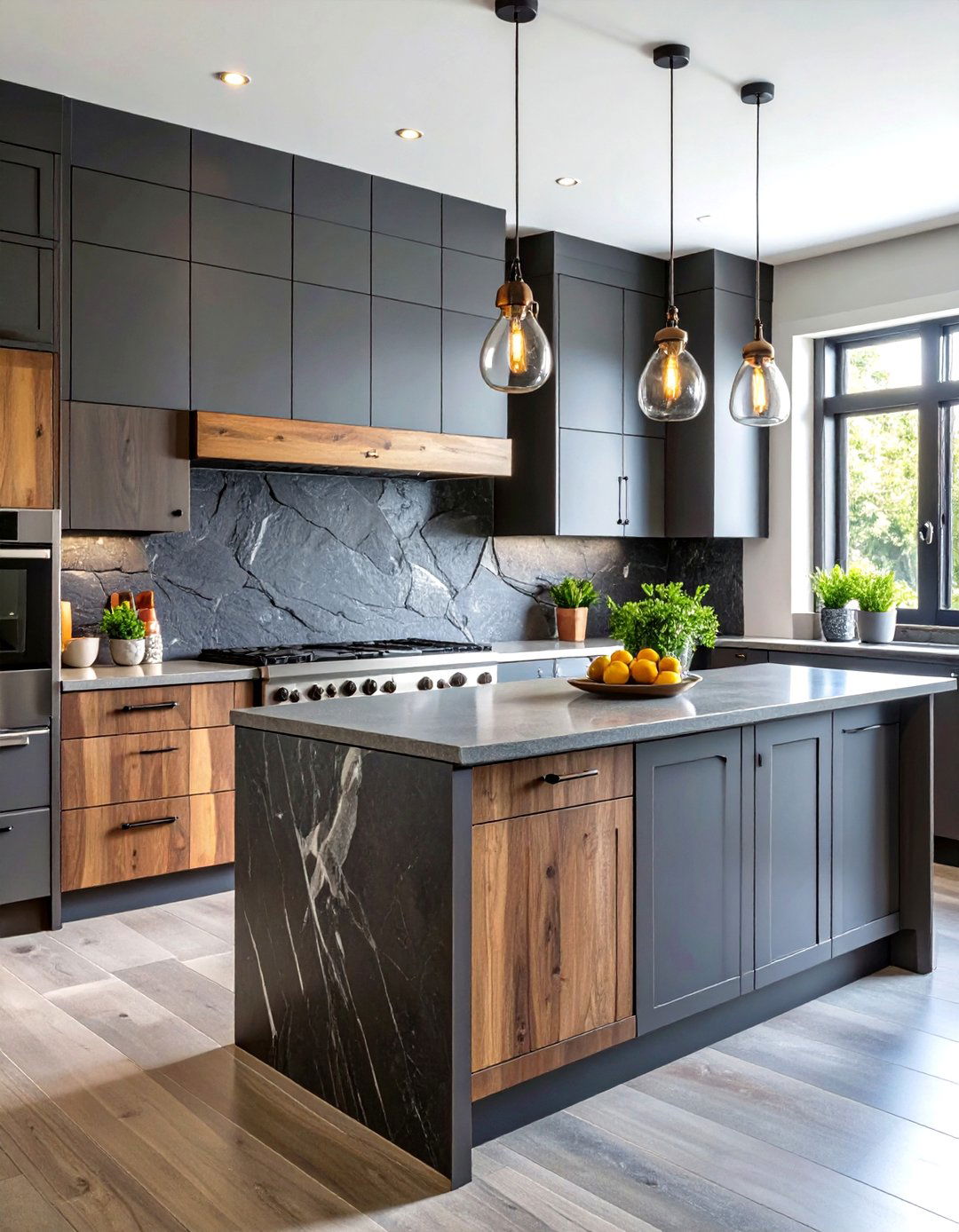 Slate Kitchen Backsplashes - 24 Earthy Kitchen Ideas