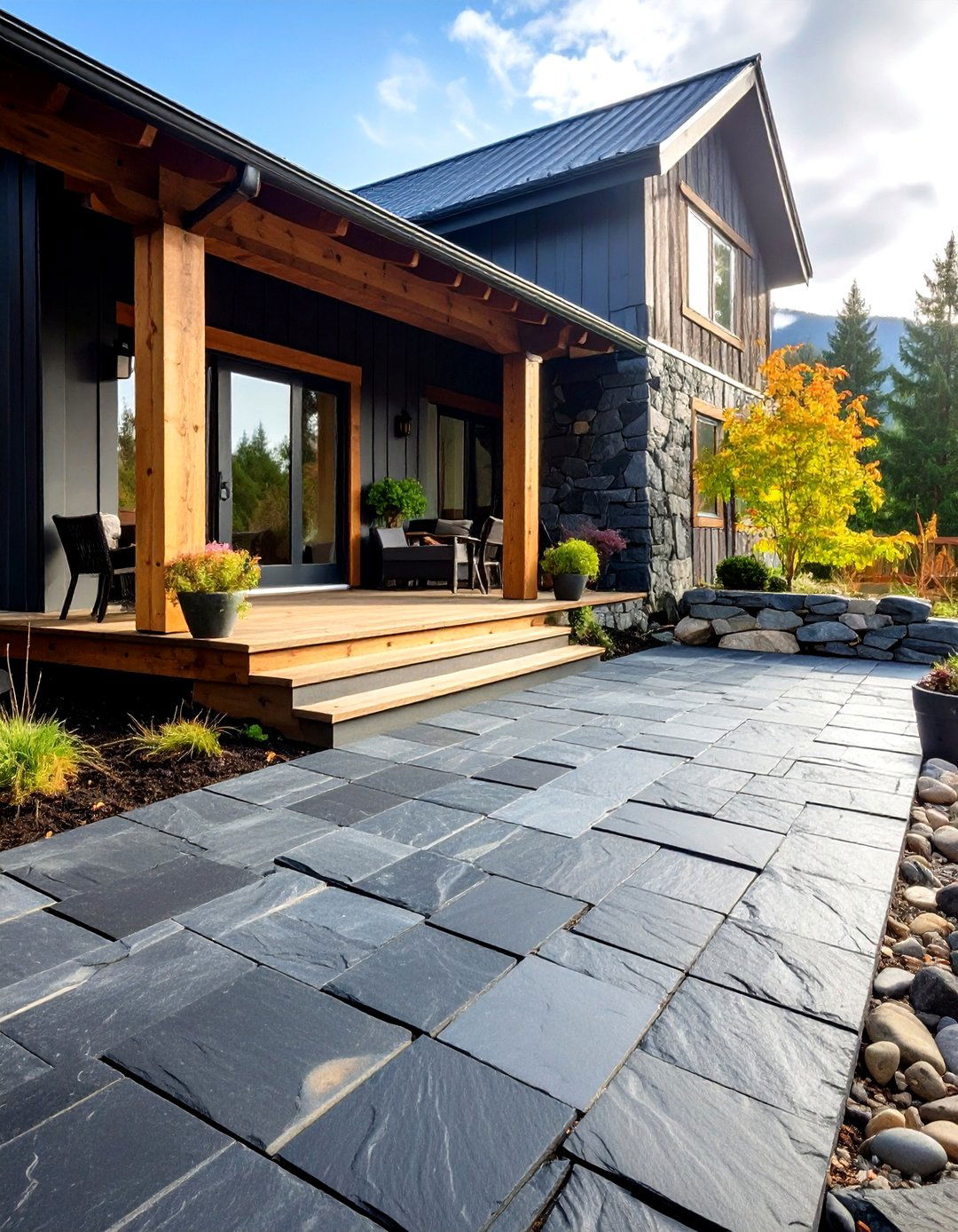 Slate Outdoor Tiles - 24 patio tile ideas