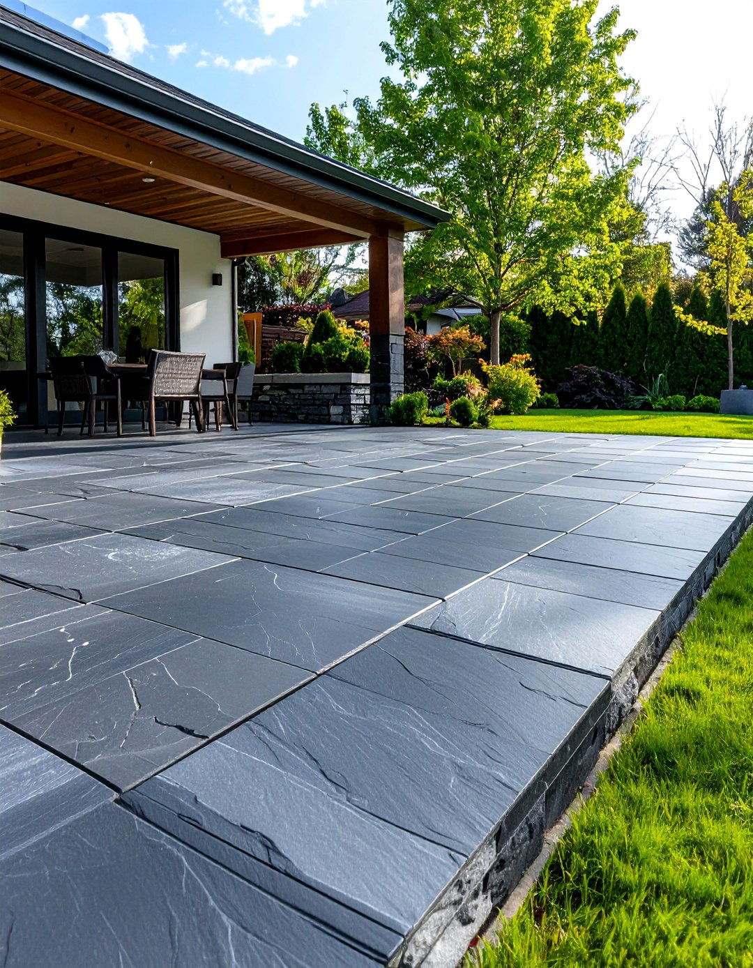 Slate Patio Stones - 24 Patio Flooring Ideas