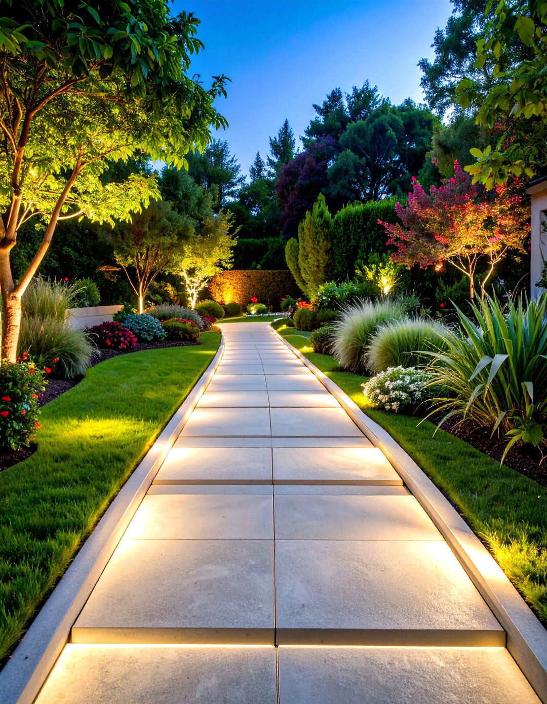 Sleek Concrete Garden Pathways - 24 Concrete Garden Ideas