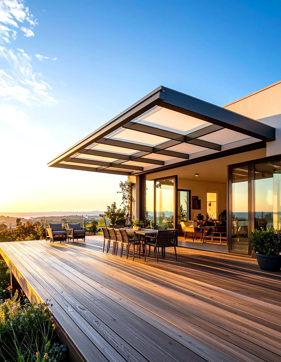 Sleek Glass Panel Awnings - 24 Deck Awning Ideas
