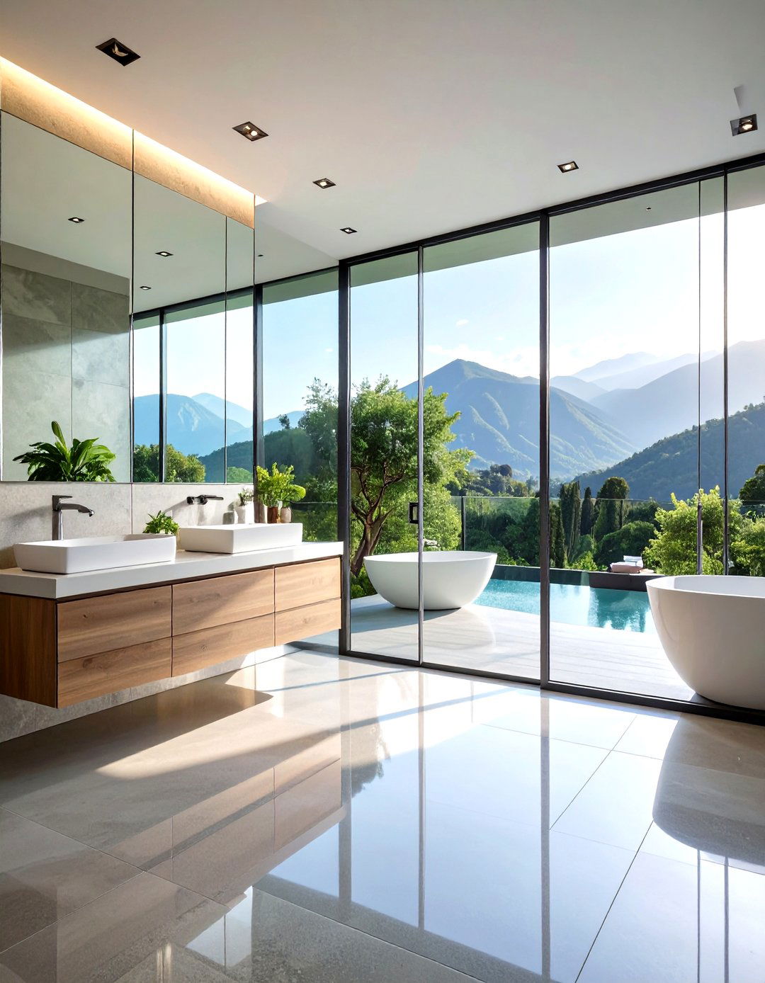 Sleek Glass and Steel Bathroom Design - 24 Teen Bathroom Ideas