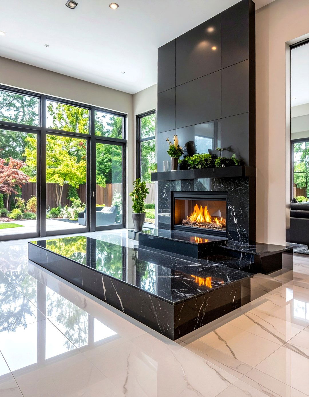 Sleek Granite Slab Hearth - 24 Wood Stove Surround Ideas